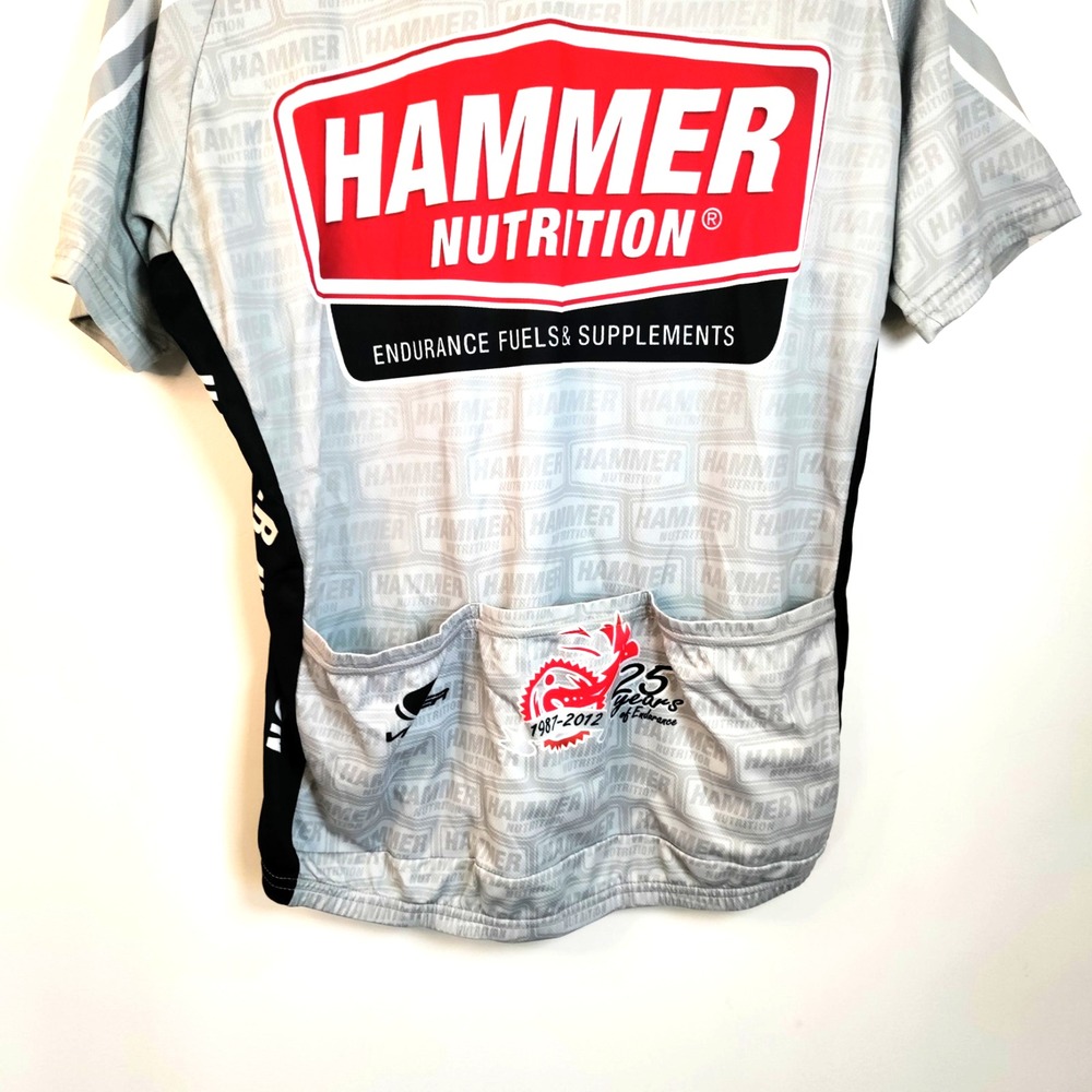 Voler Gray/Red XL‎ Hammer 25 Years Endurance 1/2 Zip Short Sleeve Cycling Jersey - Picture 7 of 11